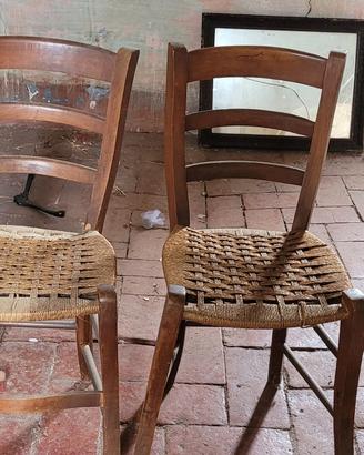 sedie vintage in legno