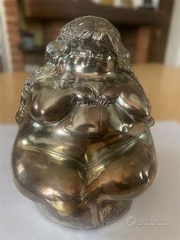 Scultura Donna in Metallo placcata Argento 800