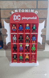 espositore playmobil dc - personalizzabile