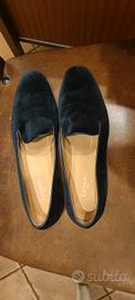 mocassini velluto blu