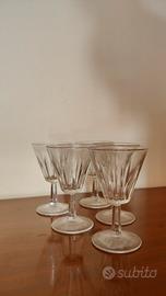splendidi calici da liquore in cristallo - set 5 p