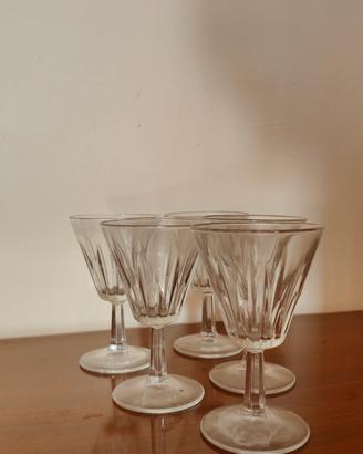 splendidi calici da liquore in cristallo - set 5 p