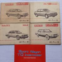 Alfa romeo turbo diesel 5 pezzi originali