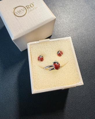 PARURE ANELLO E ORECCHINI SARNI ORO NUOVI