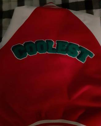 Giubbotto stile Varsity / College streetwear rosso