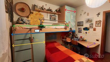 Cameretta con letto a castello