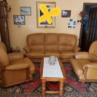 Salotto in vera pelle