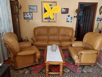 Salotto in vera pelle