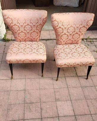 Coppia di sedie/poltroncine vintage anni ’50–’60