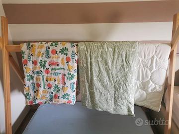 Copri piumino e piumino con lenzuola