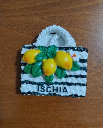 Magnet da frigo Ischia - Cestino con limoni