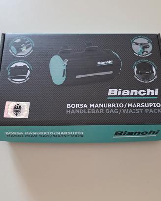 2 borse manubrio/marsupio Bianchi.  Nuove