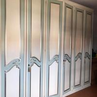 armadio 6 ante in legno, arte fiorentina