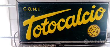 Insegna luminosa vintage Totocalcio anni  ’70/’80