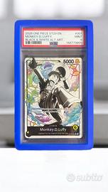 Monkey D. Luffy Black e White Alt Art Eng PSA 9