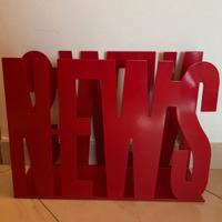 Porta Riviste Design Moderno Rosso in Metallo