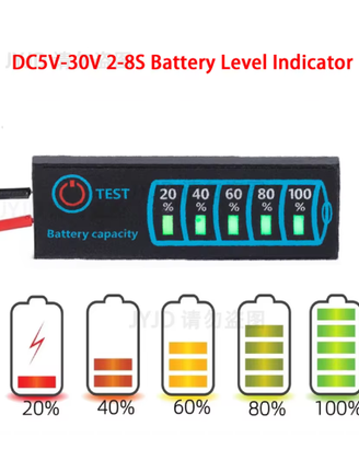 Indicatore di livello della batteria DC 5V-30V