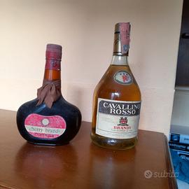N.2 BOTTIGLIE BRANDY "CAVALLINO ROSSO"-"CUSENIER"