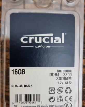 Ram 16Gb Crucial DDR4
