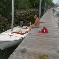 Barca a vela vtr deriva con carrello non stradale