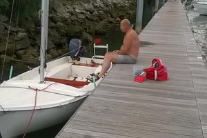 Barca a vela vtr deriva con carrello non stradale