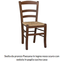 3 sedie paesane color noce scuro