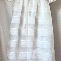 abito battesimo vintage organza a balze e pizzo