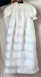 abito battesimo vintage organza a balze e pizzo