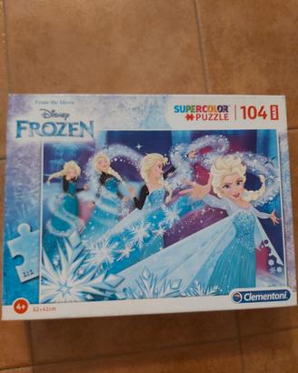 puzzle frozen 104 pezzi da 4 anni in su