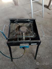 fornello a gas con piastra in ghisa i