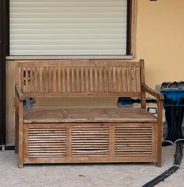 Panca contenitore in legno