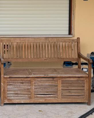 Panca contenitore in legno