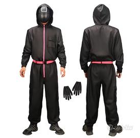 Squid game netflix costume carnevale Nero