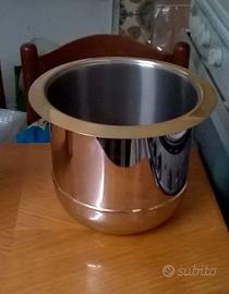 Elegante secchiello per ghiaccio in acciaio
