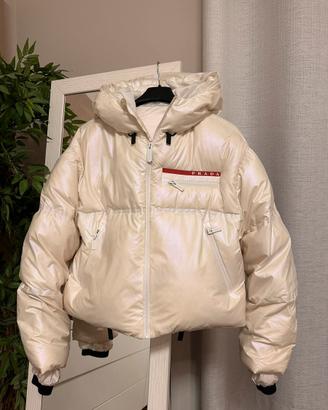 Giacca piumino Prada donna Bianco Panna S