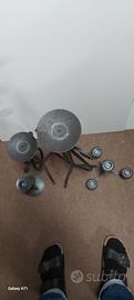 candelabri in ferro verniciati a forno neri