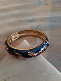 bracciale rigido smaltato cloisonné