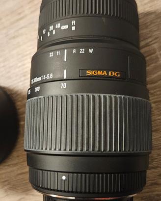 Obiettivo Sigma 70 300 per Nikon