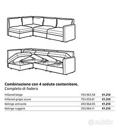 Divano Ikea Vallentuna in Pelle