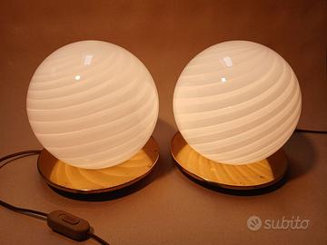 VENINI design n.2 lampade da comodino