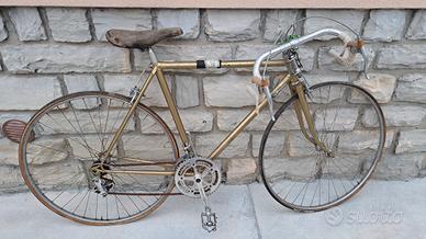 Bicicletta da corsa anni 70 color oro