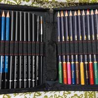 Set cancelleria/disegno: matite, acquerelli etc..