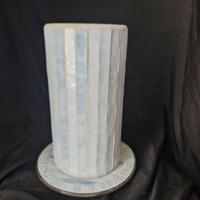 Portacandela in vetro  bianco