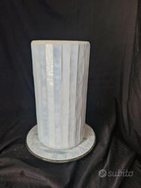 Portacandela in vetro  bianco