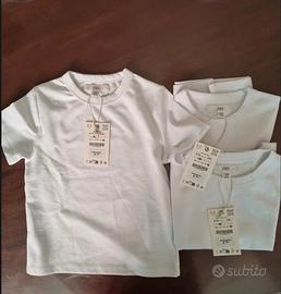 Magliette bianche Zara 9-10 anni Gruppo di 3 Nuove
