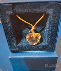 Swarovski pendente cuore rosa