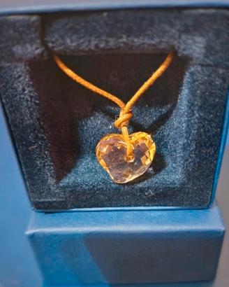Swarovski pendente cuore rosa