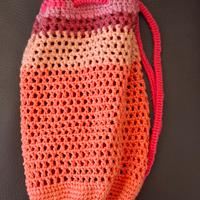 borsa di lana all'uncinetto