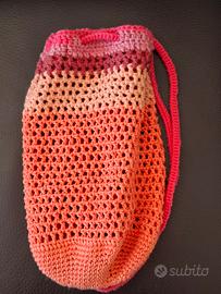 borsa di lana all'uncinetto