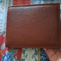 Portafoglio in vera pelle marrone per uomo